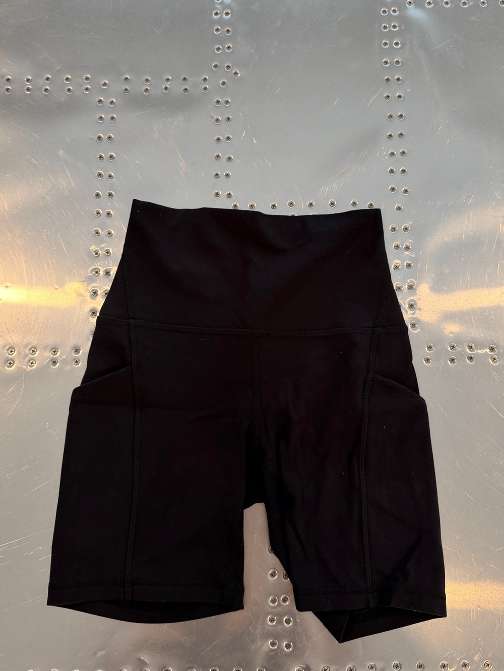 lululemon athletica Black High-Rise Bike Shorts with Side Pockets